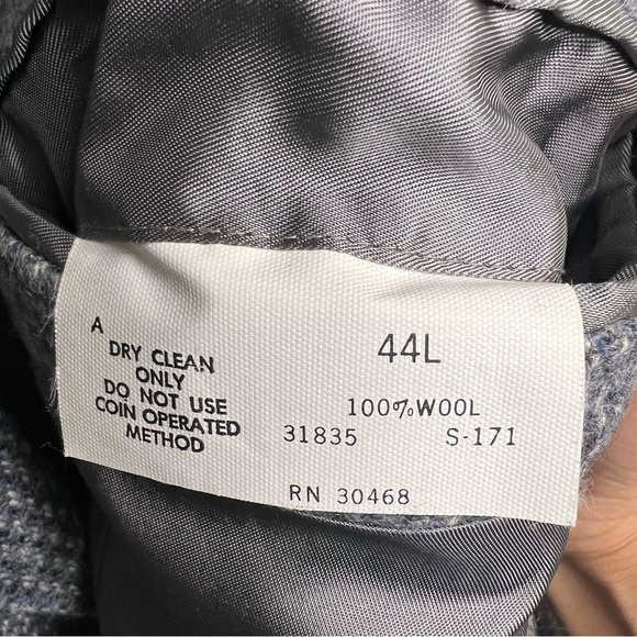 Vintage Arnie Gray Tweed Blazer 100% Wool Business Casual Classic Retro Mens 44L - Picture 12 of 12